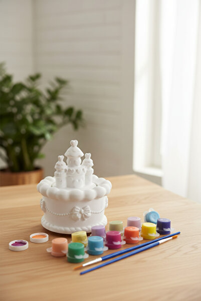 adanaçiçekliatölye ŞATO ŞEKİLLİ KUTU BOYAMA SETİ TAKI KUTUSU