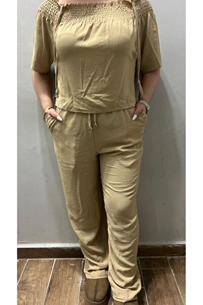 ASLAMI TEKSTIL Muslin Fabric Top and Bottom Set Model
