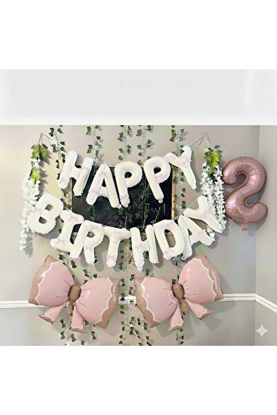 ÇITIPITISTORE مجموعة حفلات أعياد الميلاد من الفويل الأبيض مع فيونكة لعيد المي...