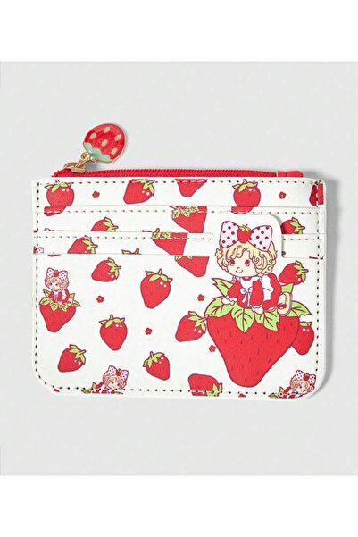 romwe Strawberry Shortcake Card Holder Wallet Duygusecimleri