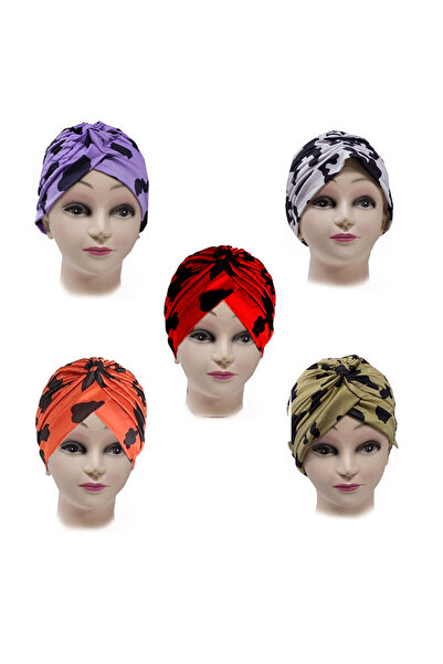 SDD قبعات نسائية بلوفر متعدد الالوان تستخدم في البيت و المدرسة و التسوق و النادي 5 حبات