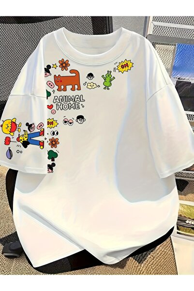 PENTHİLUS Unisex ANMI Baskılı Süprem Pamuklu T-Shirt