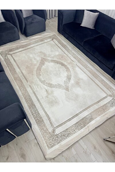 VELANORA HOME غطاء سجادة بنمط عثماني مع قاعدة مرنة ومضادة للانزلاق قابلة للغسل