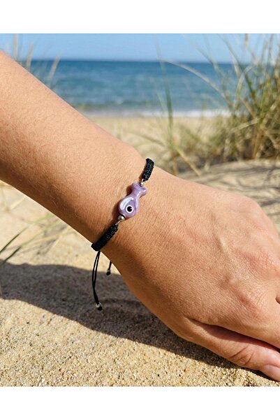 cammurano Murano Glass Macrame Rope Fish Women's Bracelet