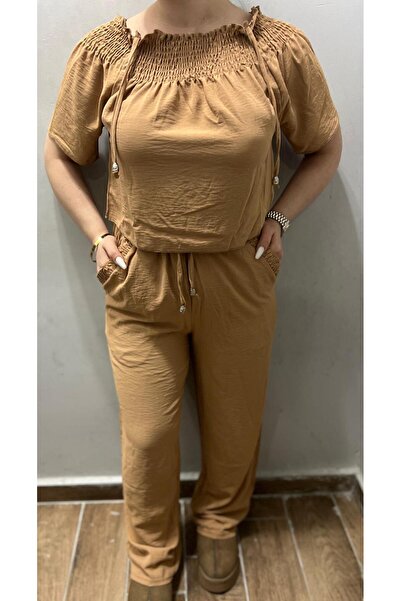 ASLAMI TEKSTIL Muslin Fabric Top and Bottom Set Model