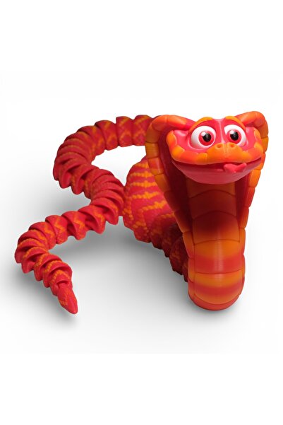Deniz3DToys Hareketli Kobra Yılan Oyuncak - Yılan Oyuncak - Cobra Yılan Figürü