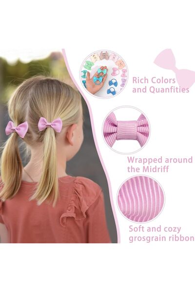 Generic ربطات شعر ميكوز للأطفال - 40 قطعة بـ 20 لونًا