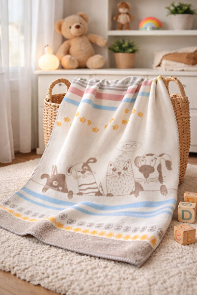 Vintero Home Pamuklu Bebek Battaniyesi 100 x 120 cm