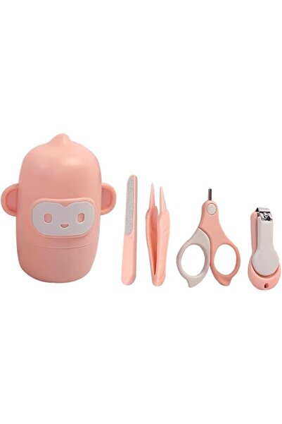 SWIUKPHE 4-in-1 Baby Nail Care Set with Monkey Shaped Case