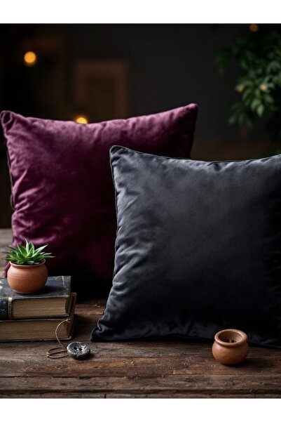 JACA 2'li Kare Şeklinde Kadife Kumaş Kırlent Kılıfı (2 Adet)