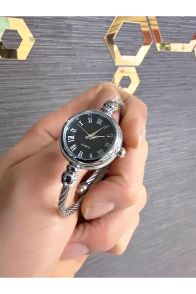 LOOQ Roman Numeral Steel Cord Women's Watch (Fits All Wrists)