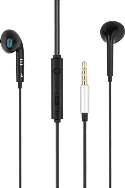 Generic Wired Earphones with Clear Sound and Comfortable Fit, Black (Black) TE-147
