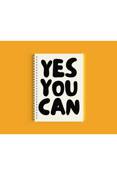ARTHOUSECOLLECTIVE A4 Spiral Notebook - Unlined School Notebook - 80 Sheets / 160 Pages - Yes You Can