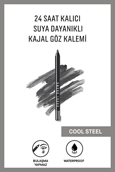 BOBBI BROWN Suya Dayanıklı 24 Saat Kalıcı Kajal Göz Kalemi - Cool Steel