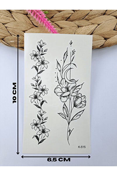 Butik Minimal Çoklu Göğüs Arası Desenli Geçici Vücut Dövmesi Tattoo 1-2 Hafta...