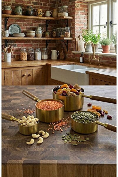 DEVADA HOME Otantik Ağaç Kulplu Ölçü Kaşıkları