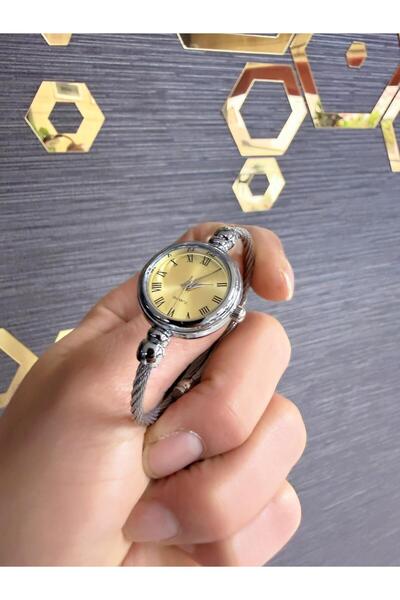 LOOQ Roman Numeral Steel Cord Women's Watch (Fits All Wrists)