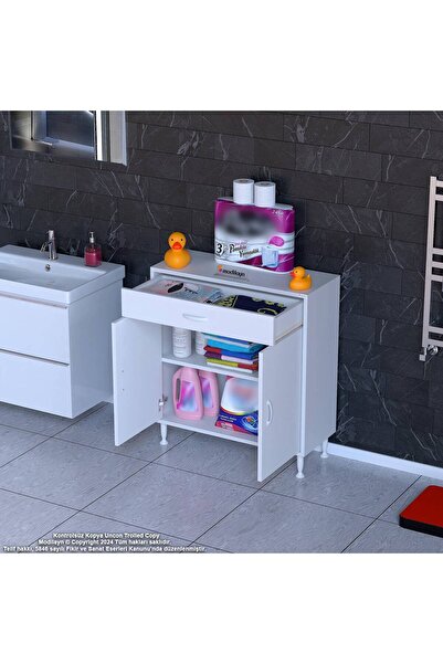 Modilayn EMİR 70x88x32,5 cm 1 Çekmece 2 Kapak 1 Raf 2 Bölme Çok Amaçlı Banyo ...