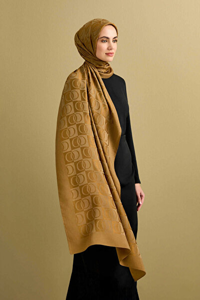Imannoor Dama Desen Haki Naia Pamuk Şal 70x200