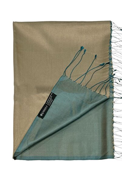 ipekevi Double-Sided Silk Shawl - Green Beige