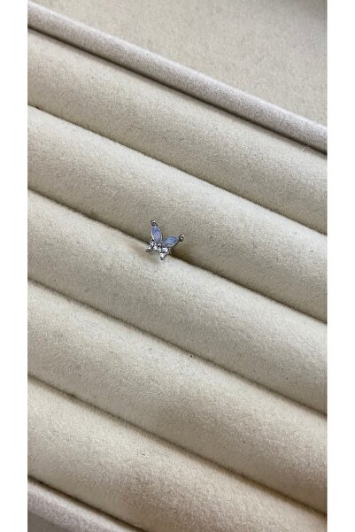 SELUVİA Taşlı Kelebek Model Çelik Antialerjik Earcuff Tragus Kadın Küpe
