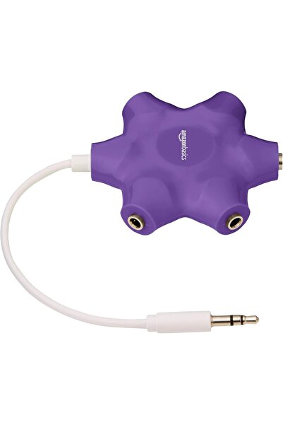 Amazon basics 5-Port Audio Splitter, Purple