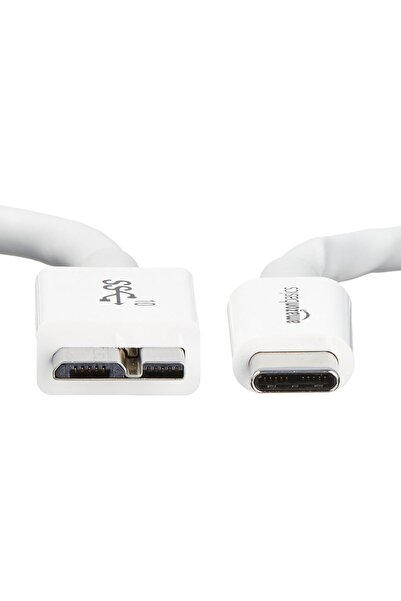 Amazon basics USB Type-C to Micro-B 3.1 Gen 2 Cable - 3 Feet (0.9 M) - White