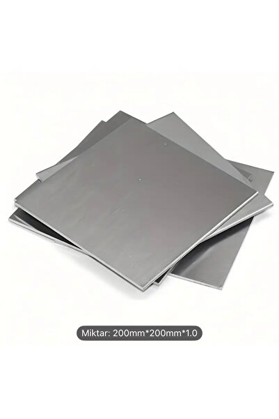 Stainless Art 304 Paslanmaz Çelik Levha, 200 x 200mm 1mm Kalınlık,Metal El Sa...