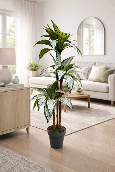 MAKİ DEKOR YAPAY YUCCA 110 CM BOYUNDA 3 GÖVDELİ DEKORATİF MODERN İÇ MEKAN EV ...