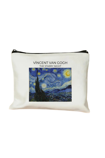 Elbasan Tekstil Geantă de machiaj din pânză Van Gogh Starry Night