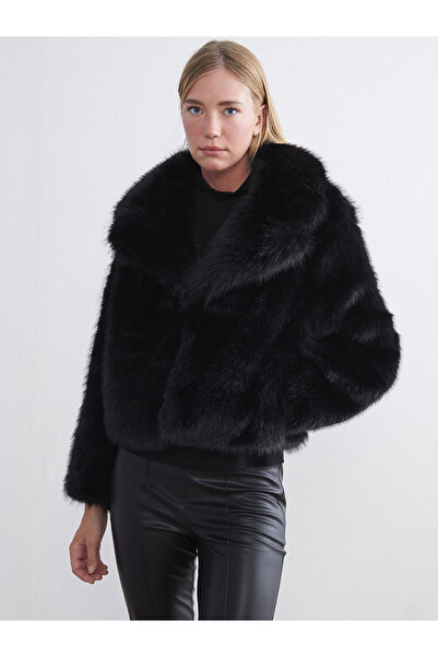 LC Waikiki Ceket Yaka Kadın Kürk Mont