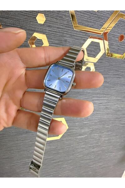 LOOQ ساعة يد نسائية فاخرة بقرص مربع (حزام قابل للتعديل)