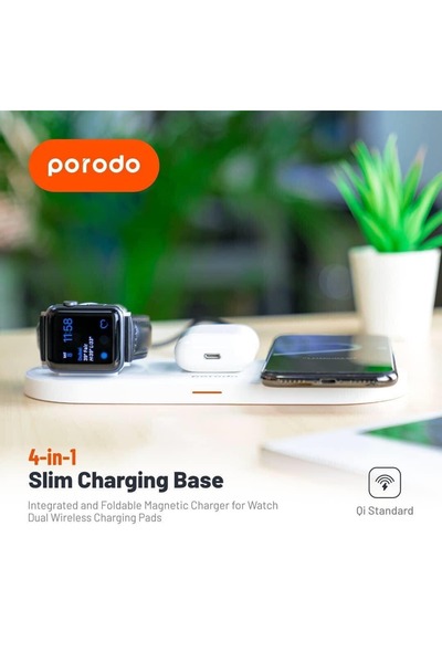 porodo 4 in 1 slim charging base / Fast wireless charger base