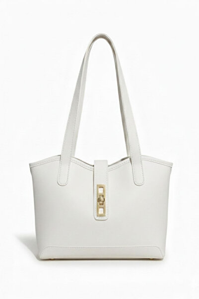 Gebiç Women's Bag Gold Buckle Detailed Shoulder and Shoulder Bag
