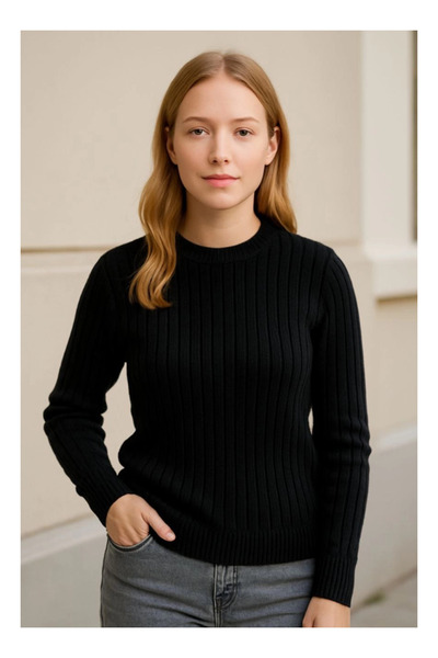 byasafkids Cycling Round Neck Knitwear Sweater Cotton Thick Corded Fabric Wov...