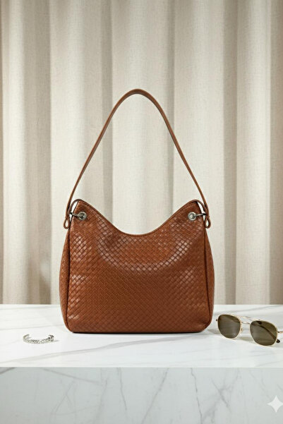 Gebiç Women's Bag Knitted Pattern Handbag and Shoulder Bag