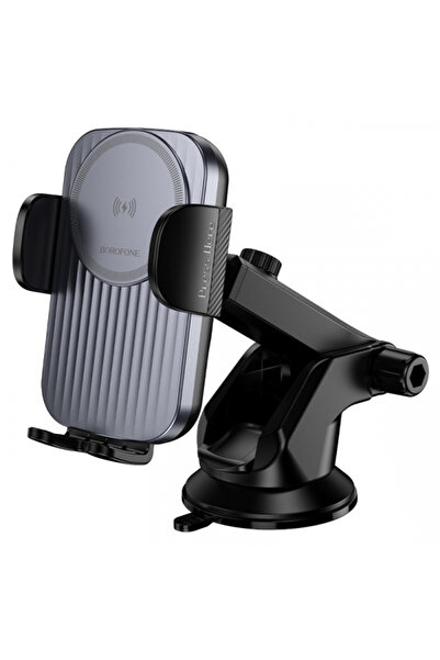 Borofone Incarcator Auto Wireless BH222 Leading, 15W, 1.67A, Negru