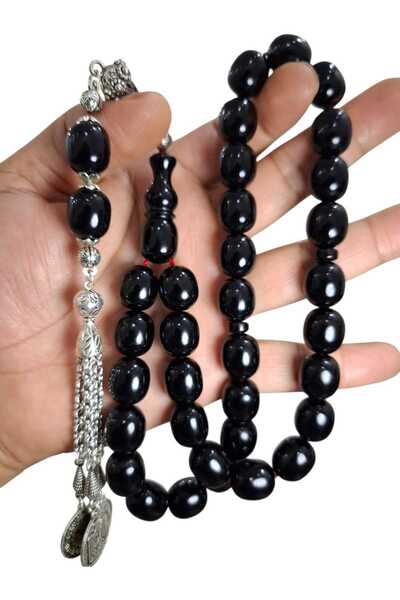 Cekke Tesbih Original Crimped Amber 13*15 mm Oven-Cured Stick Crimped Amber Collectible Prayer Beads