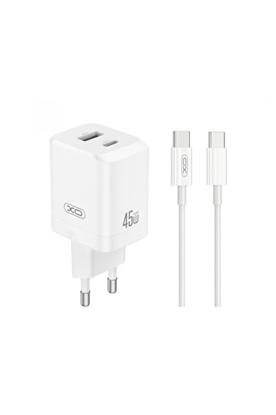 XO Design Incarcator Retea Cu Cablu USB-C CE36, 45W, 3A, 1 x USB-A - 1 x USB-...