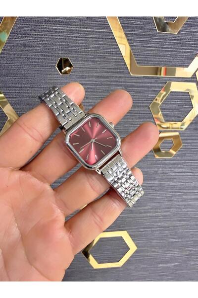 LOOQ ساعة يد نسائية بتصميم عتيق وقرص مربع