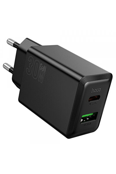 Hoco Incarcator Retea N71, 30W, 3A, 1 x USB-A - 1 x USB-C, Negru