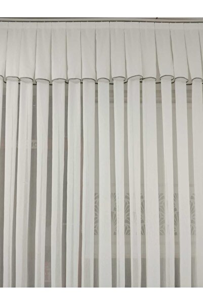 CEMRE PERDE TÜL Bambu Farbela Gümüş Gri Biyeli 1/3 Sık Pile