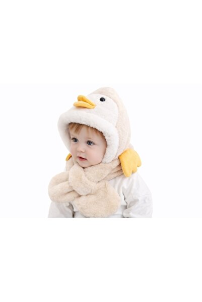 Superbaby Cream plush hat for children - Penguin