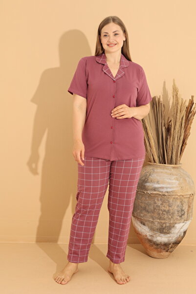 BOYRAZ 10323 SÜPREM PENYE %100 PAMUKLU DÜĞMELİ BATTAL PİJAMA TAKIM