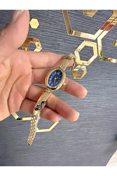 LOOQ ساعة يد نسائية بيضاوية بأرقام رومانية