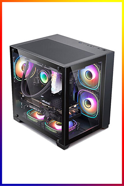 gmax Ryzen 5 5500 16 GB 512 M.2 SSD 8 GB RX 570 Ekran kartı 5 Fanlı Cam Kasa ...