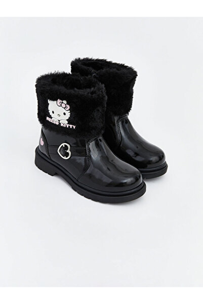 LC Waikiki LCW STEPS Cizme negre Hello Kitty cu imprimeu pentru fetiță