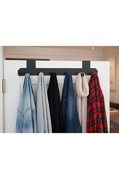 Stainless Art Metal Siyah Amerikan Kapı Arkası Askılık Organizer Askılık ve M...