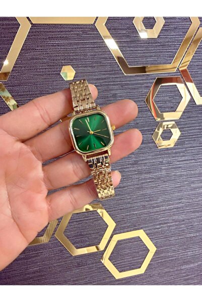 LOOQ ساعة يد نسائية بتصميم عتيق وقرص مربع