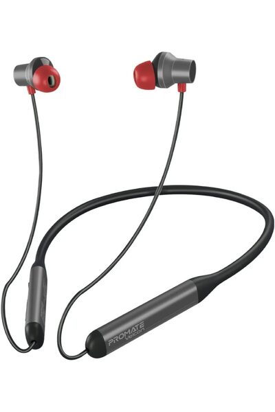 Promate Wireless Neckband Earphones, HD Active Noise Cancelling Bluetooth Earphones